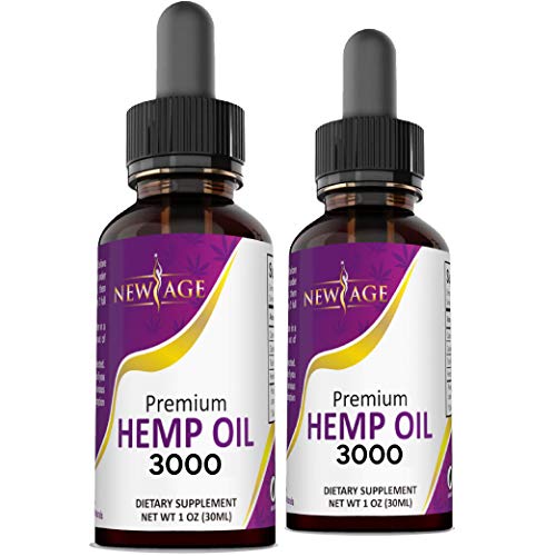 NEW AGE Hemp Oil - All Natural Grown and Made in The USA! (3000 (Pack of 2)) - .