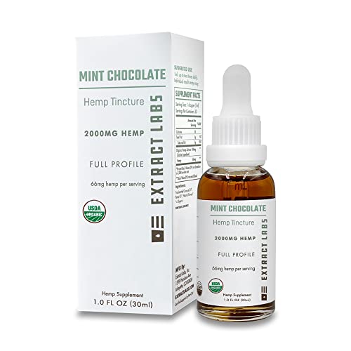 Extract Labs Mint Chocolate Pure Organic Hemp Oil  - 2000mg - .