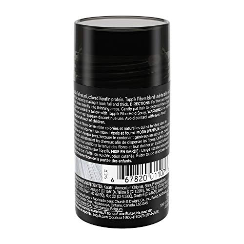 Toppik Hair Building Fibers, Black, 0.42 Oz - .