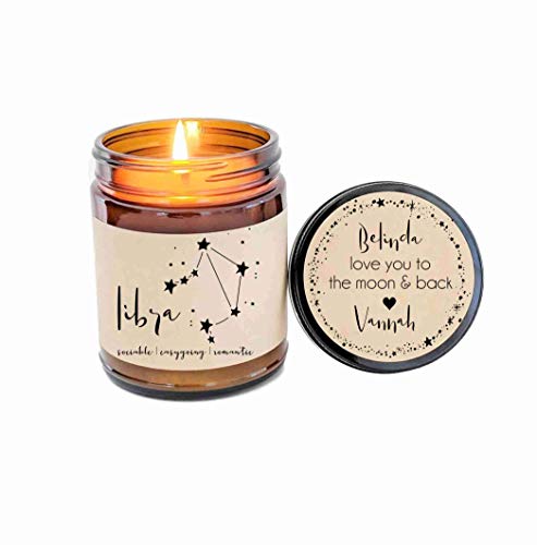 Libra Zodiac Candle Zodiac Gifts Birthday Gift Birthday Candle Personalized Soy Candle Cancer Gift Star Candle Star Sign Gift for Her - .