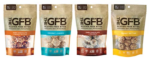 The GFB Gluten Free Protein Bites, Peanut Butter, 4 Ounce, Vegan, Dairy Free, Non GMO, Soy Free - .