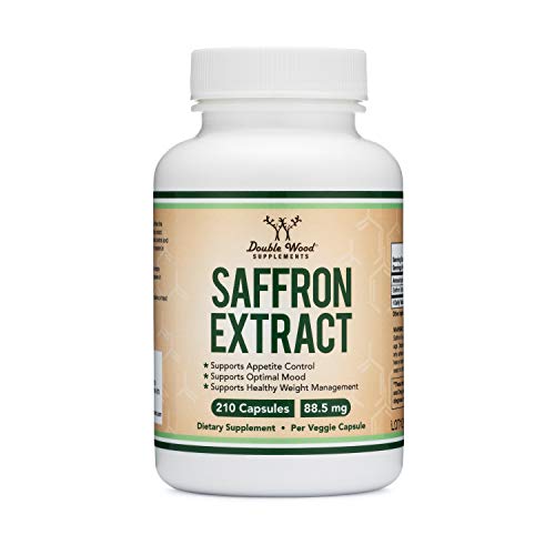 Saffron Supplement - Saffron Extract 88.5mg Capsules (210 Count) for Eyes, Retina, and Lens Health (Appetite Suppressant for Healthy Weight Management) by Double Wood Supplements - .