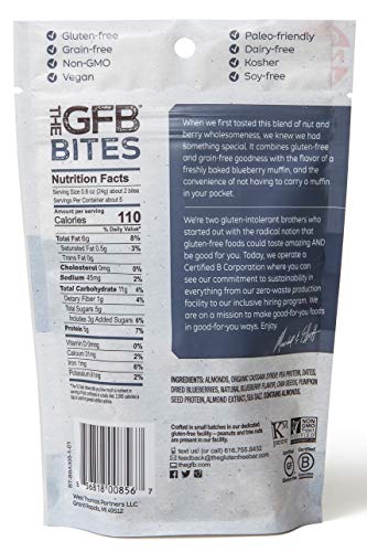 The GFB Gluten Free Protein Bites, Peanut Butter, 4 Ounce, Vegan, Dairy Free, Non GMO, Soy Free - .