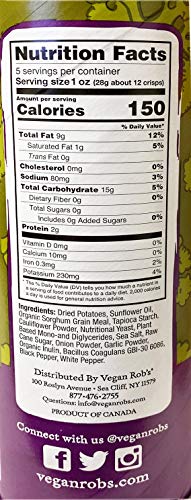 Vegan Rob's New Non GMO Vegan Potato & Sorghum Crisps 5oz Can (Cauli Crisps) - .
