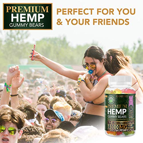 Hemp Gummies Premium 15000 Milligram High Potency- 250 Per Gummy Bear - .