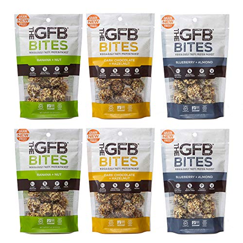 The GFB Gluten Free Protein Bites, Peanut Butter, 4 Ounce, Vegan, Dairy Free, Non GMO, Soy Free - .