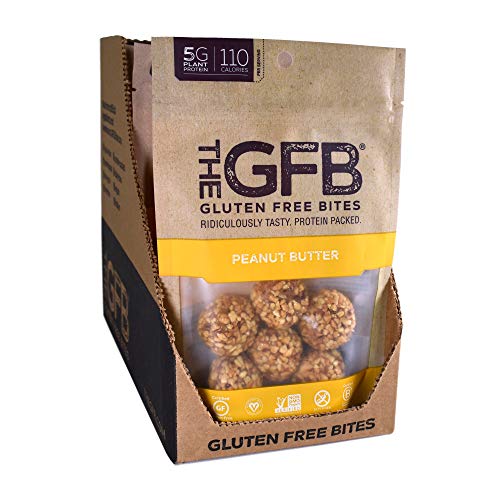 The GFB Gluten Free Protein Bites, Peanut Butter, 4 Ounce, Vegan, Dairy Free, Non GMO, Soy Free - .