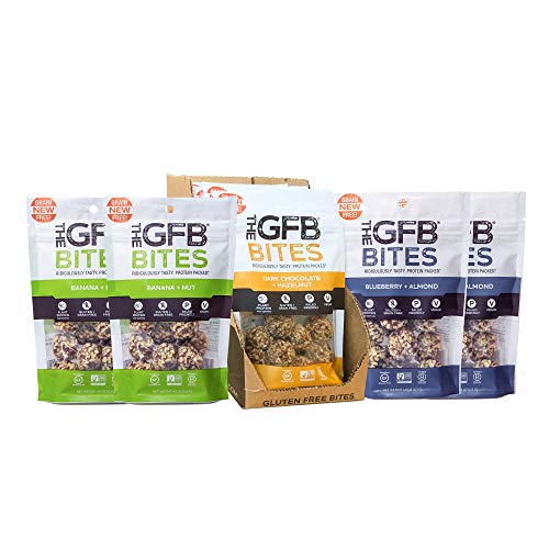 The GFB Gluten Free Protein Bites, Peanut Butter, 4 Ounce, Vegan, Dairy Free, Non GMO, Soy Free - .