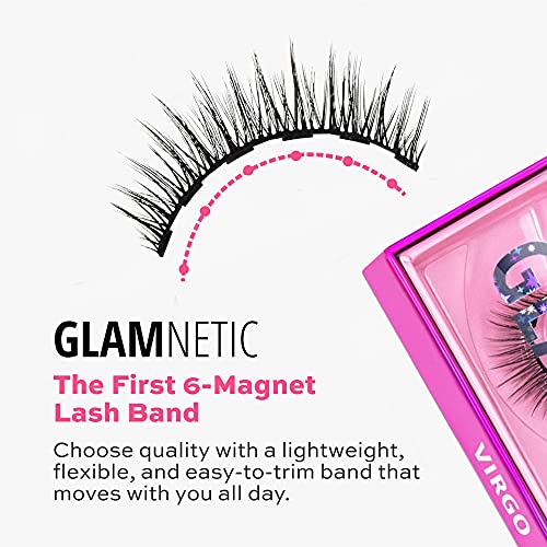 Glamnetic Lashes - Virgo | Vegan Magnetic Eyelashes, Short Round Faux Mink Lashes, Natural Look, Reusable up to 60 times - 1 Pair - .