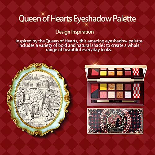 ZEESEA Eyeshadow Palette The British Museum Alice Series Eyeshadow Power Highly Pigmented Matte Glitter Makeup Long Lasting Shimmer Make Up 12 colors (02# Alice) - .