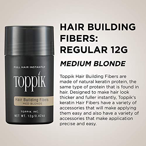 Toppik Hair Building Fibers, Black, 0.42 Oz - .