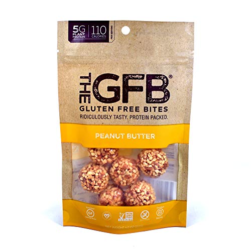 The GFB Gluten Free Protein Bites, Peanut Butter, 4 Ounce, Vegan, Dairy Free, Non GMO, Soy Free - .