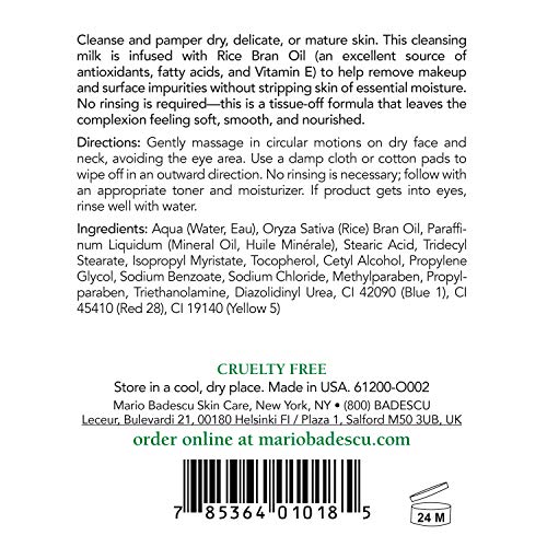 Mario Badescu Cleansing Milk with Carnation & Rice Oil, 6 Fl Oz - .