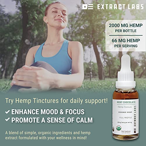 Extract Labs Mint Chocolate Pure Organic Hemp Oil  - 2000mg - .