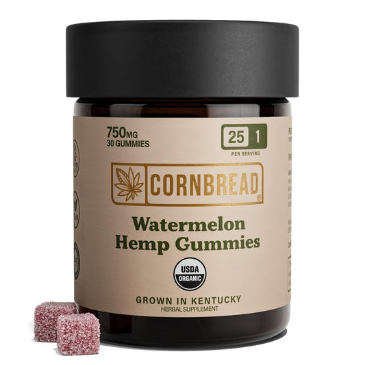 CORNBREAD  Organic Vegan Hemp Gummies 750 mg - 30 Gummies - .