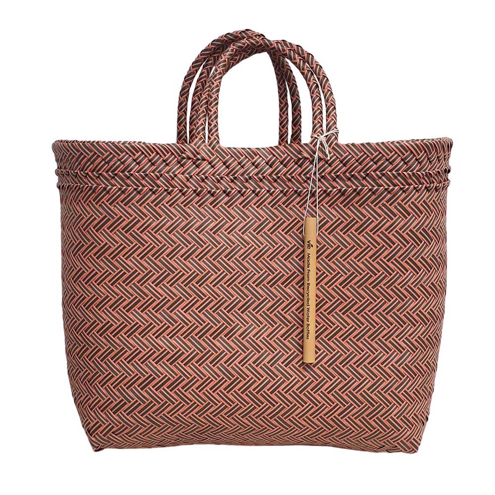 Recycled Plastic Woven Tote Bag - .
