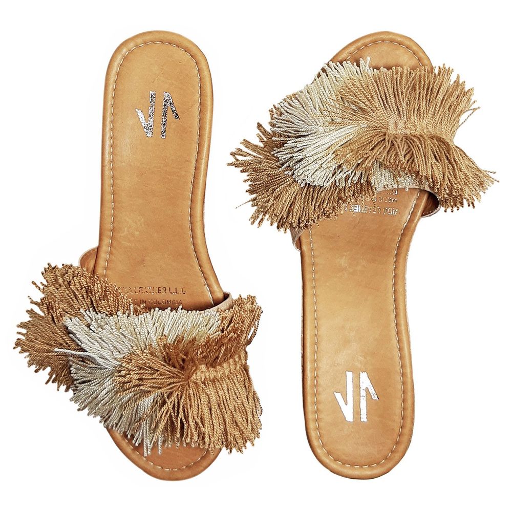 Espadrille Sandals Mambo Biege Leaves - .