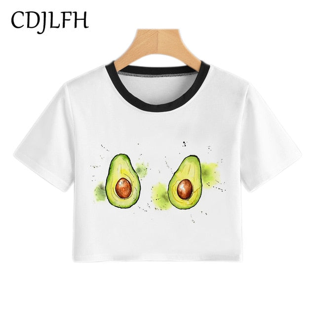 Vegan Avacado Crop Top - .