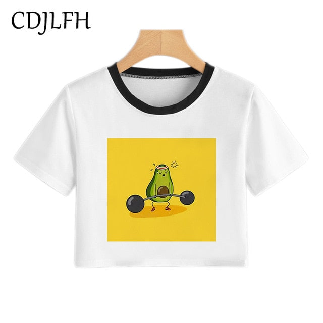 Vegan Avacado Crop Top - .