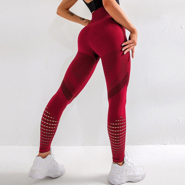 Seamless High Waist Push Up Leggings - .