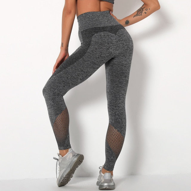 High Waist Seamless Leggings - .