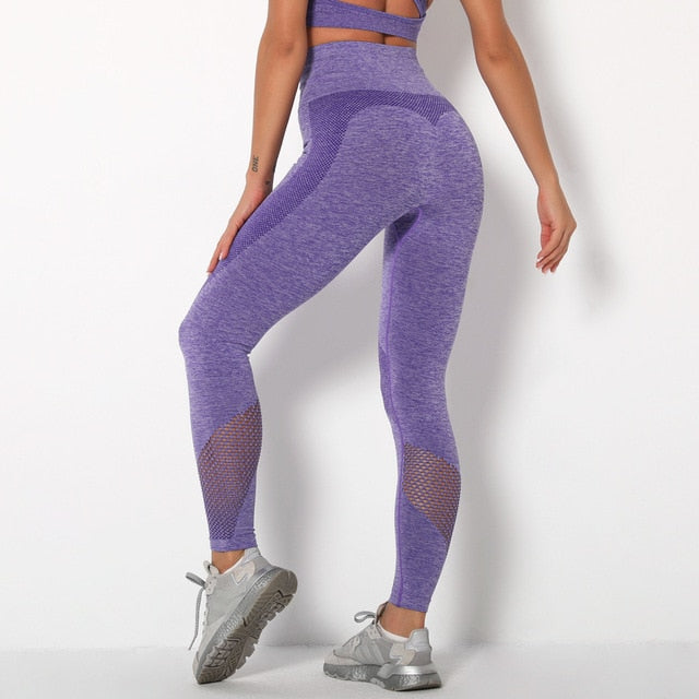 High Waist Seamless Leggings - .