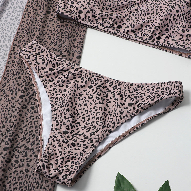 Leopard Print Bikini Set - .